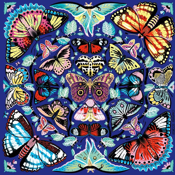 Chronicle Books - Wholesale Puzzle - Adult - Kaleido-Butterflies 500 Piece Family Puzzle