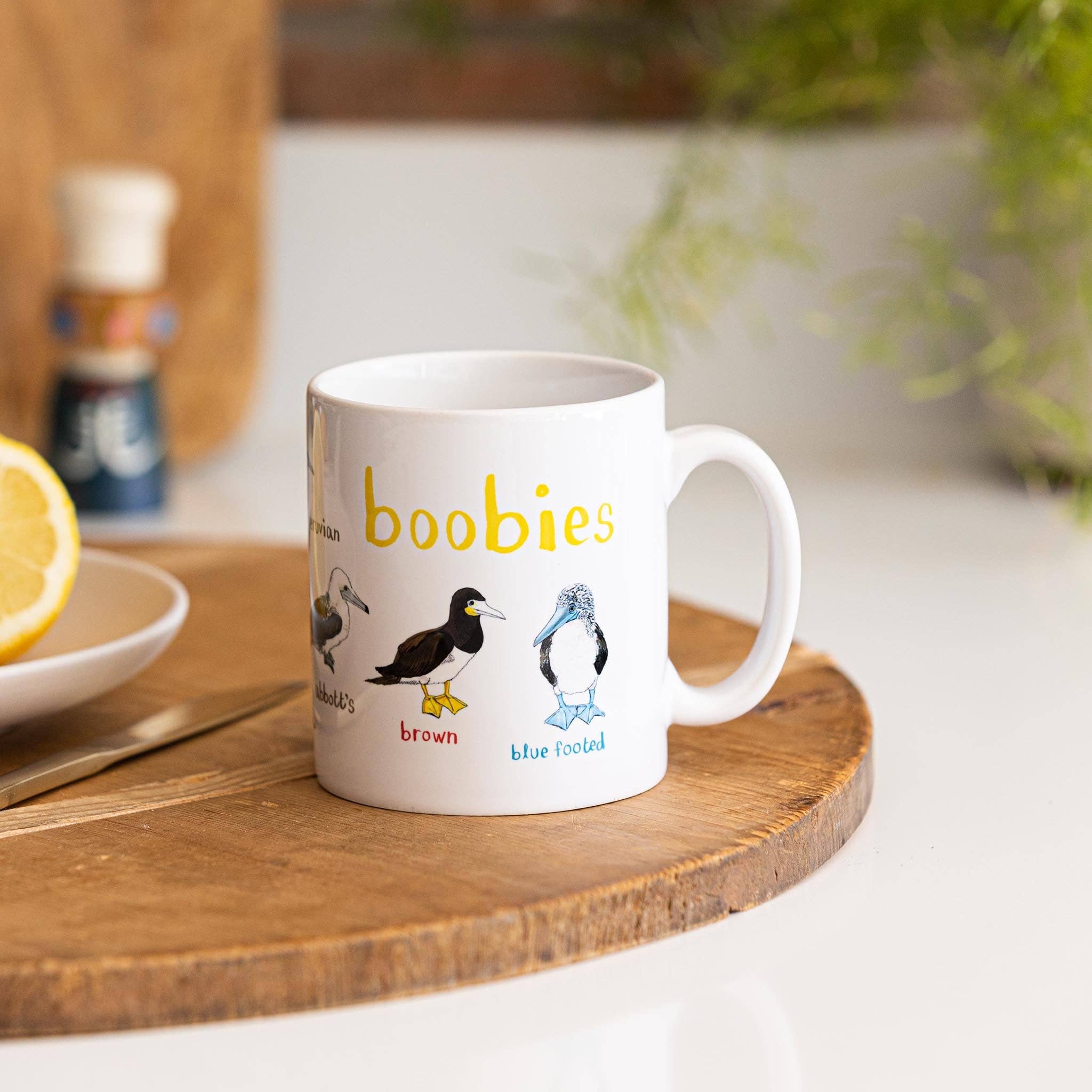 Sarah Edmonds Illustration - Vendita all'ingrosso Tazza - Tazza in ceramica Boobies Bird Pun4