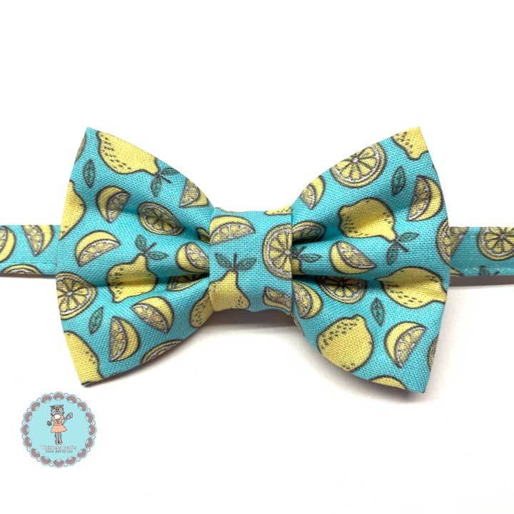 Lemons Cat Bow Tie with Collar for wholesale by Whiskers Crafts