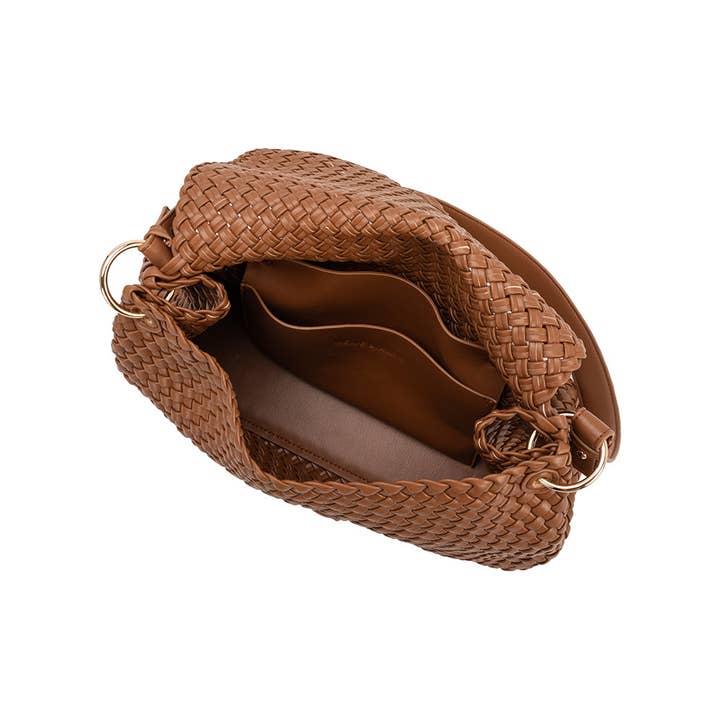 Melie Bianco - Wholesale Shoulder Bag - Women's - Natalia Saddle Recycled Vegan Shoulder Bag