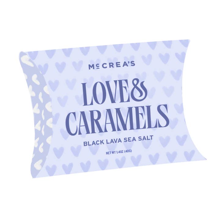 McCrea's Candies - Wholesale Caramel - Love & Caramels Pillow Boxes - On sale NOW! 10% off