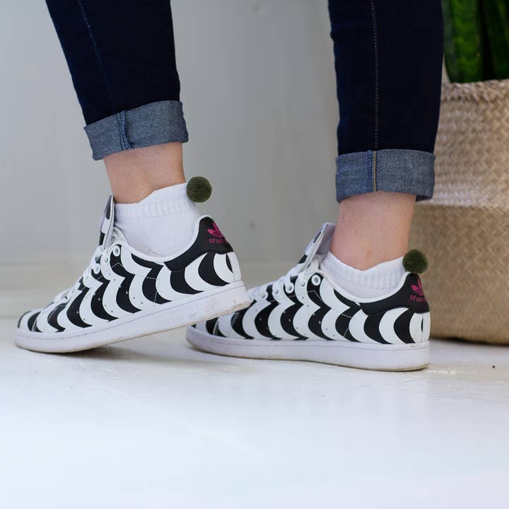 Unified - Wholesale Socks - Women's - 80's PomPom Socks - 2 Pack12