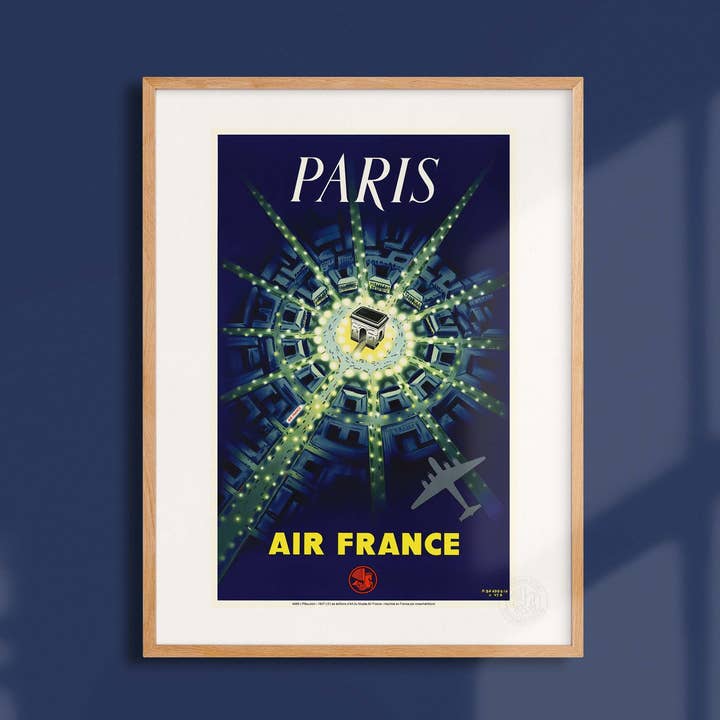 Air France affiche / Parijs - AFL0080 voor wholesale door Oneart