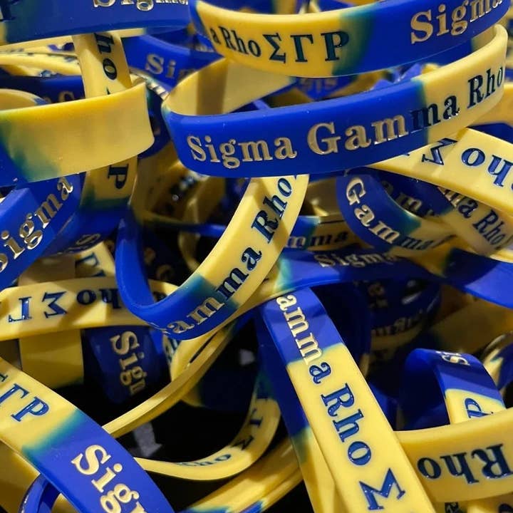 22PearlsandPoodles - Wholesale Wristband - Sigma Gamma Rho Silicone Bracelets