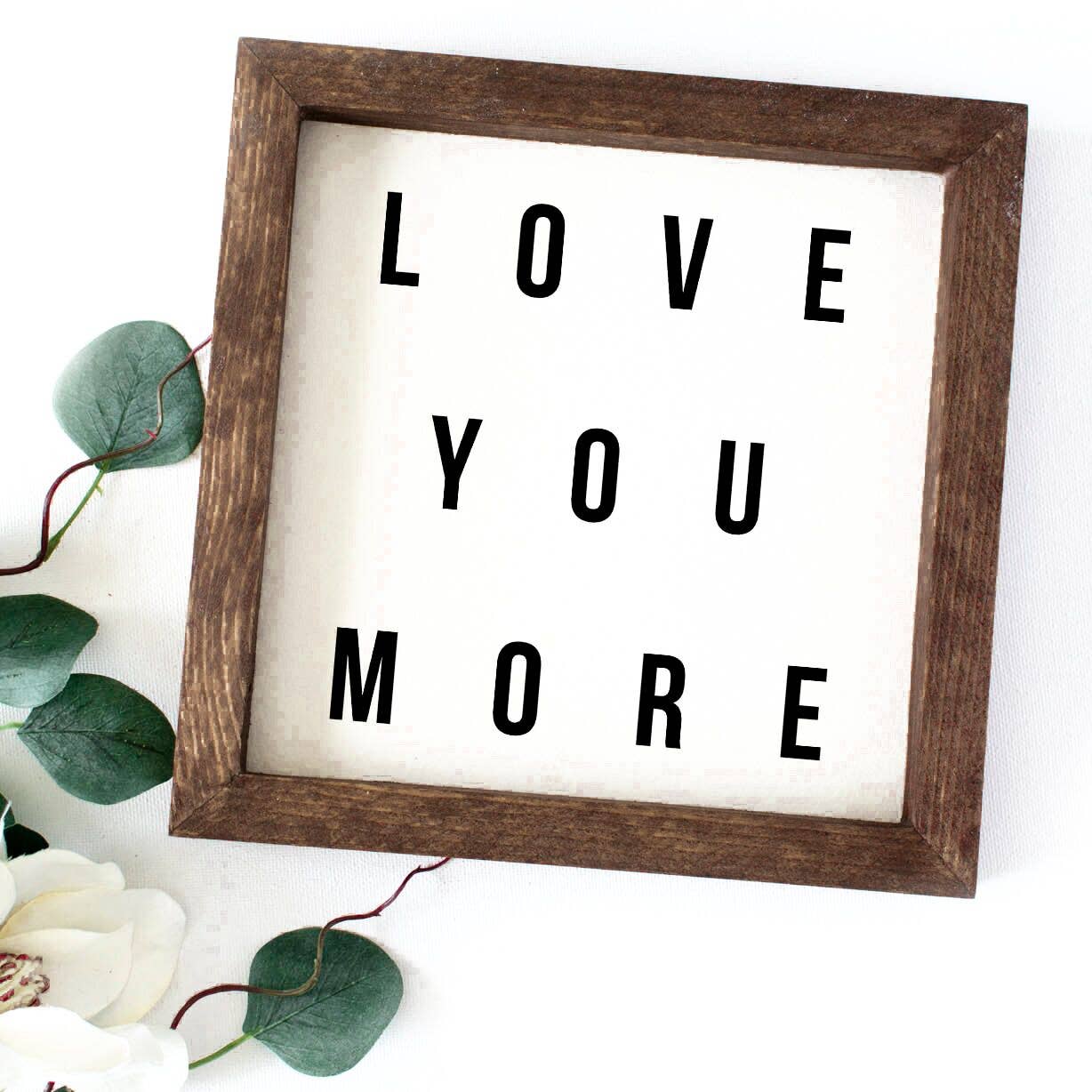Charming Wood Home - Wholesale Wall Sign - Love You More Modern Painted Wood Sign0
