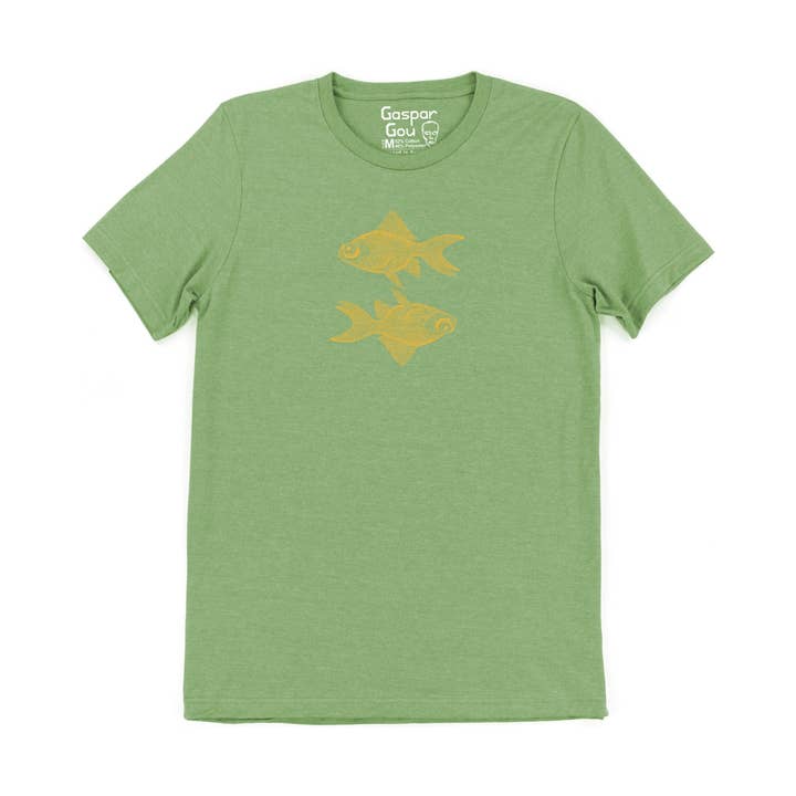 Gaspar Gou - Wholesale Screen Printed T-Shirt - Men's - Double Goldfish Charlie Tee4