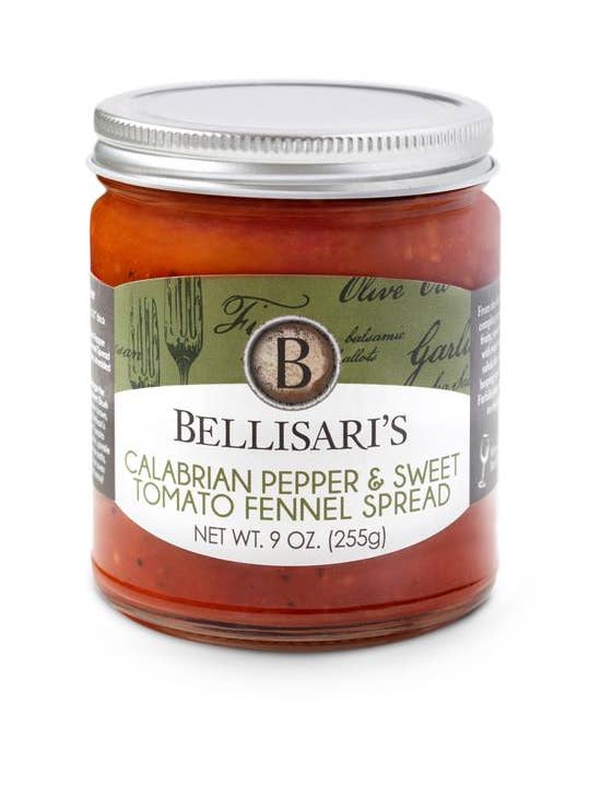 Calabrian Pepper and Sweet Tomato Fennel Spread, 9oz for wholesale by Bellisari's