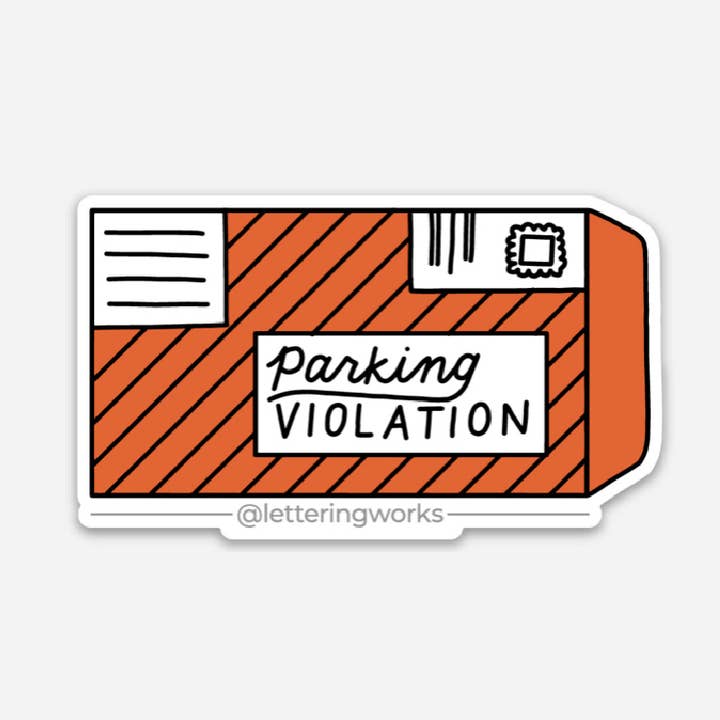 Lettering Works - Wholesale Sticker - Chicago Parking Ticket Vinyl Sticker0