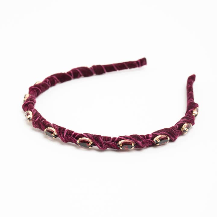 Violet & Brooks - Wholesale Fashion Headband - Women's - Dakota Skinny Velvet Headband