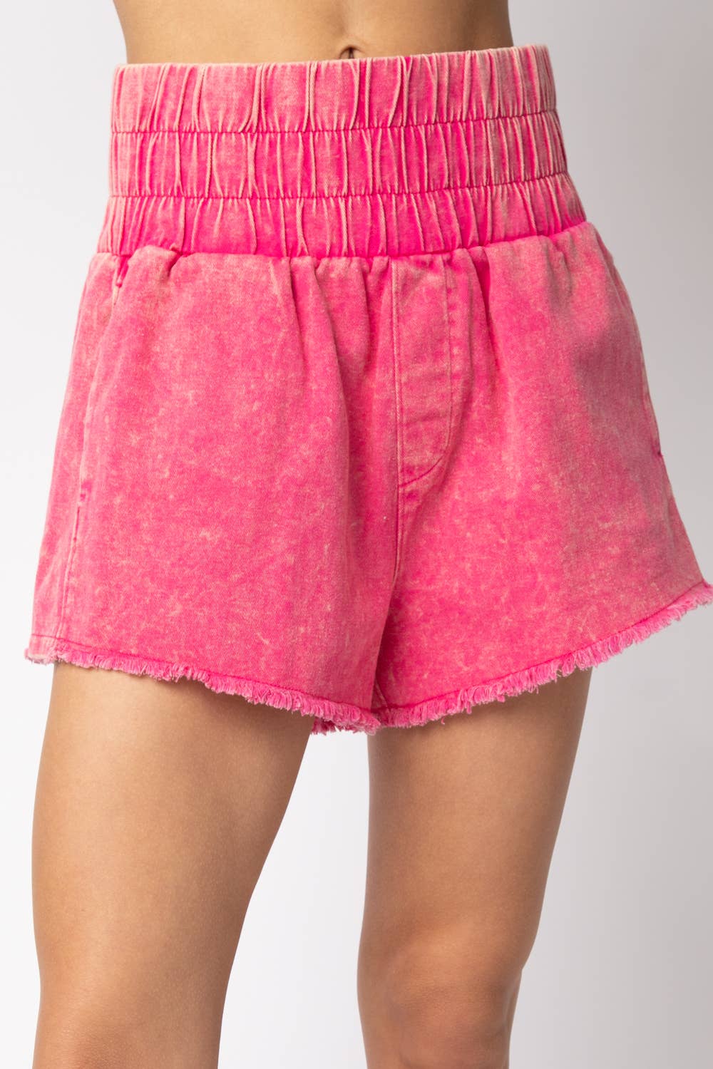 VERY J - Wholesale Shorts - Women's - NP70123-High-Waist Washed Twill Shorts15