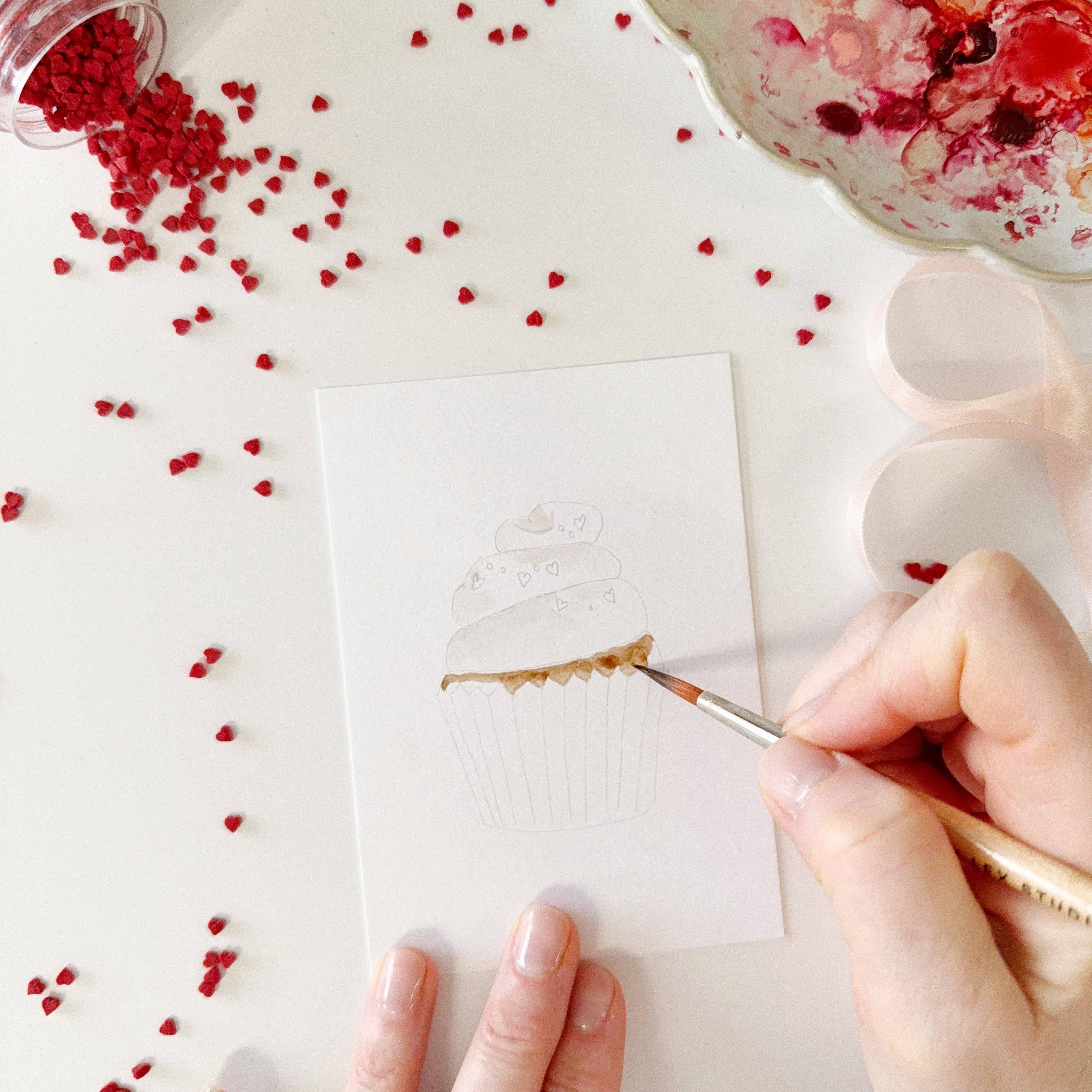 emily lex studio - Wholesale Stationery/Notecard Set - sweet treats paintable valentines4