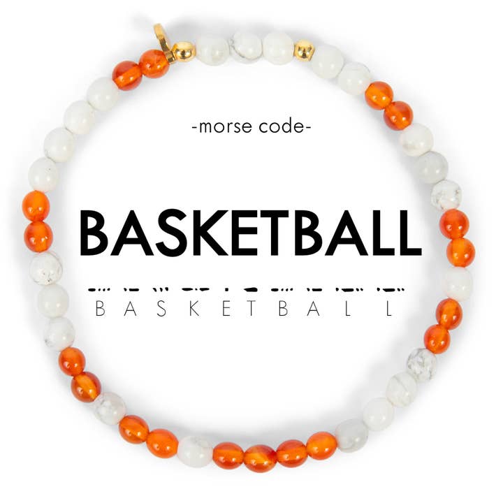Morse Code Bracelet | BASKETBALL for wholesale by ETHICGOODS