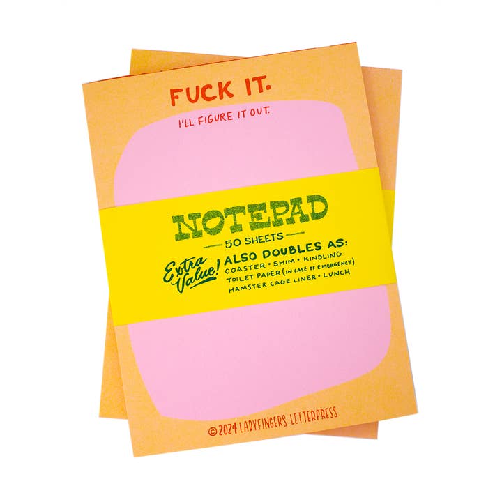 Fuck it. I'll Figure it Out Risograph Notepad and other Purchase Wholesale filthy. Free Returns & Net 60 Terms on Faire trending on Faire.