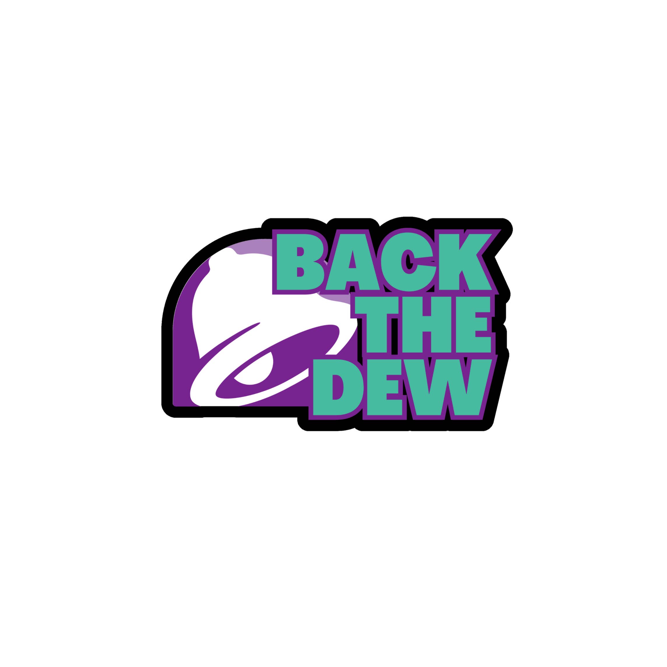 Frog Mustard Stickers - Wholesale Sticker - Back the Dew (Baja Blast) - Die Cut