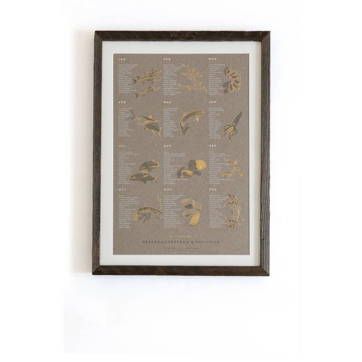 Young America Creative - Wholesale Art Print - Seafood Foil Pressed Print - Chipboard
