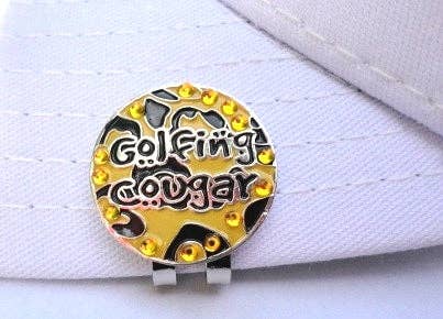 Fun Markers - Wholesale Sporting Accessories - Golfing Cougar with Crystals Ball Marker5