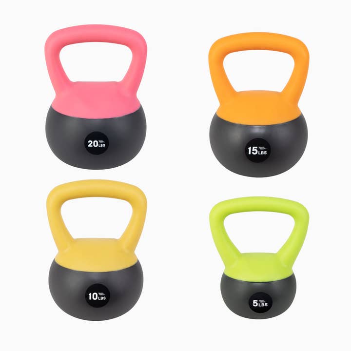 Nonzero Gravity – wholesale Träningsutrustning – Set med 4 mjuka kettlebells i järnsand, 2,3–9 kg