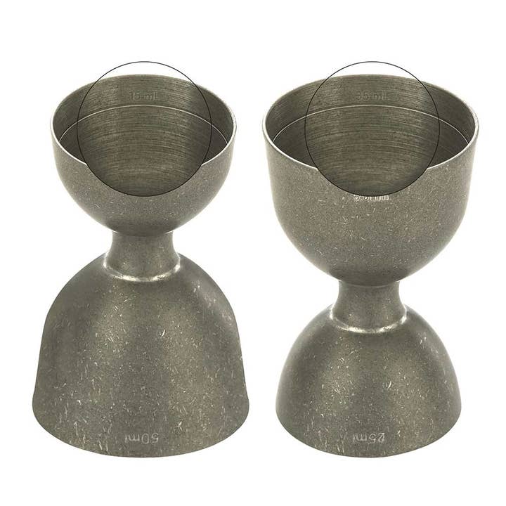 Barfly Mixology Gear & Mercer Culinary - Wholesale Jigger - Barfly M37098VN Heavy-Duty Straight Rim Bell Jigger, 25 ml x3