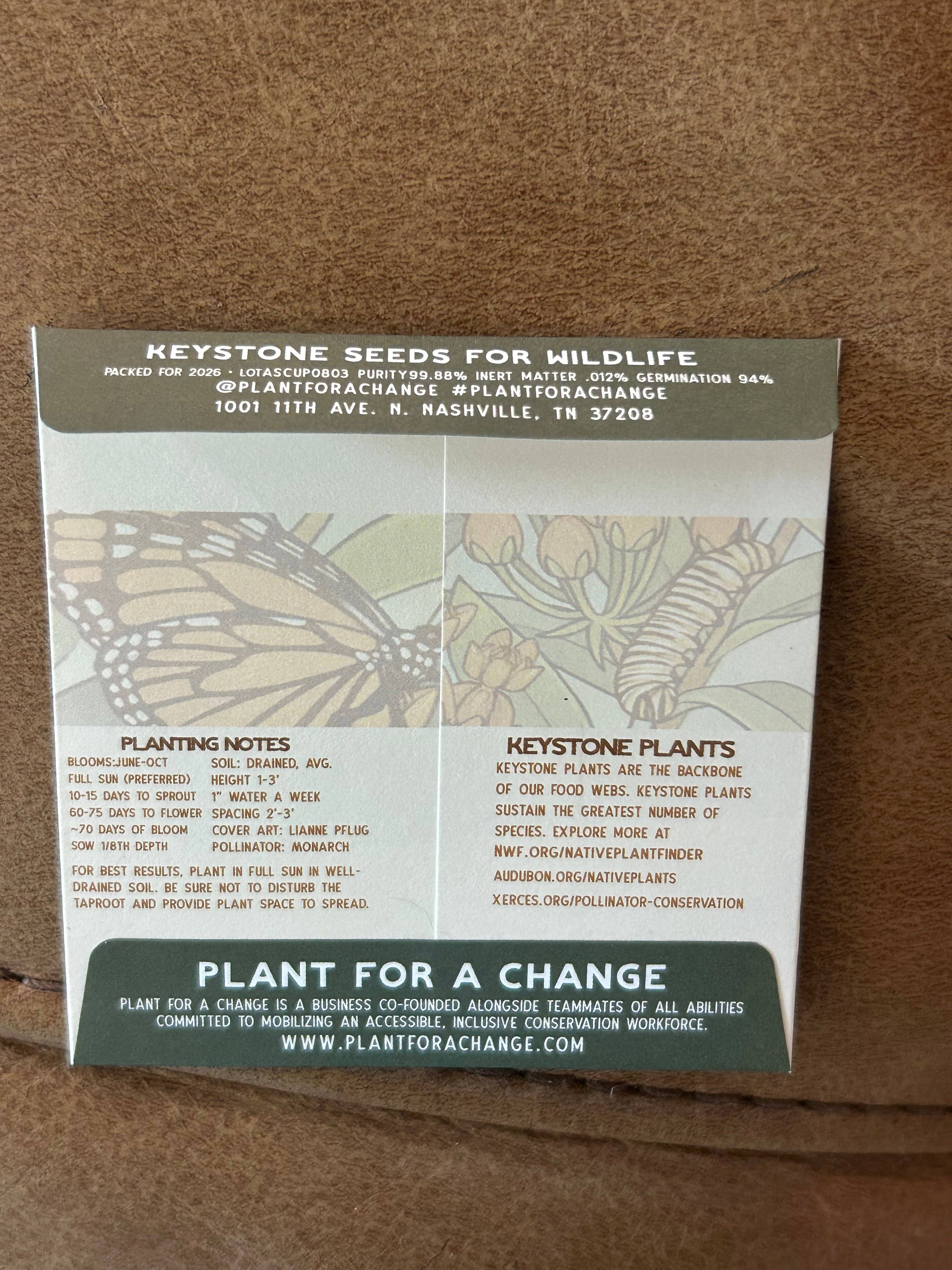 Plant for a Change - Wholesale Plant Seeds - Sellers Bundle Butterfly Milkweed Paper Pack1