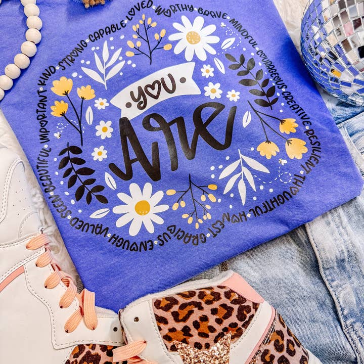 You Are Mental Health Affirmations Graphic Tee for wholesale by ZZ Threadz