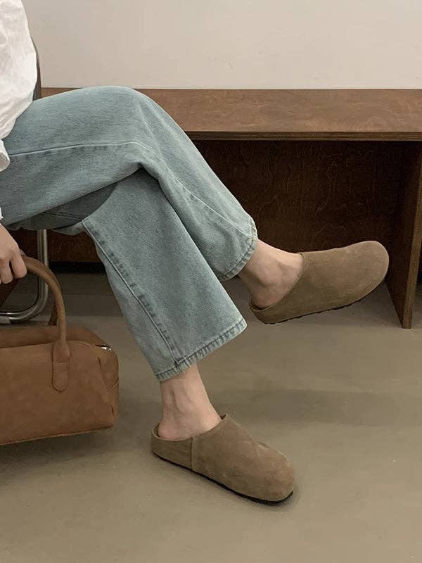 VividLux - Wholesale Slippers - Women's - Round-Toe Split-Joint Flat Shoes Slippers&Mules7