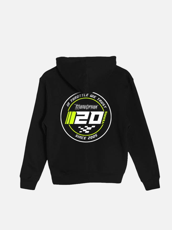 Youth 20th Anniversary Hoodie - Black for wholesale by MotoOption