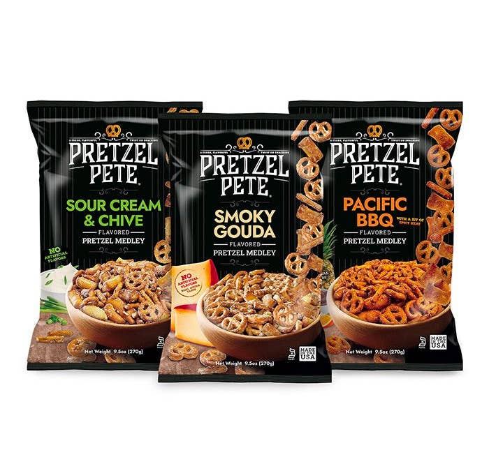 Pretzel Pete - Vente Bretzels - Mélange de bretzels à la crème sure et à la ciboulette 9,5 oz2