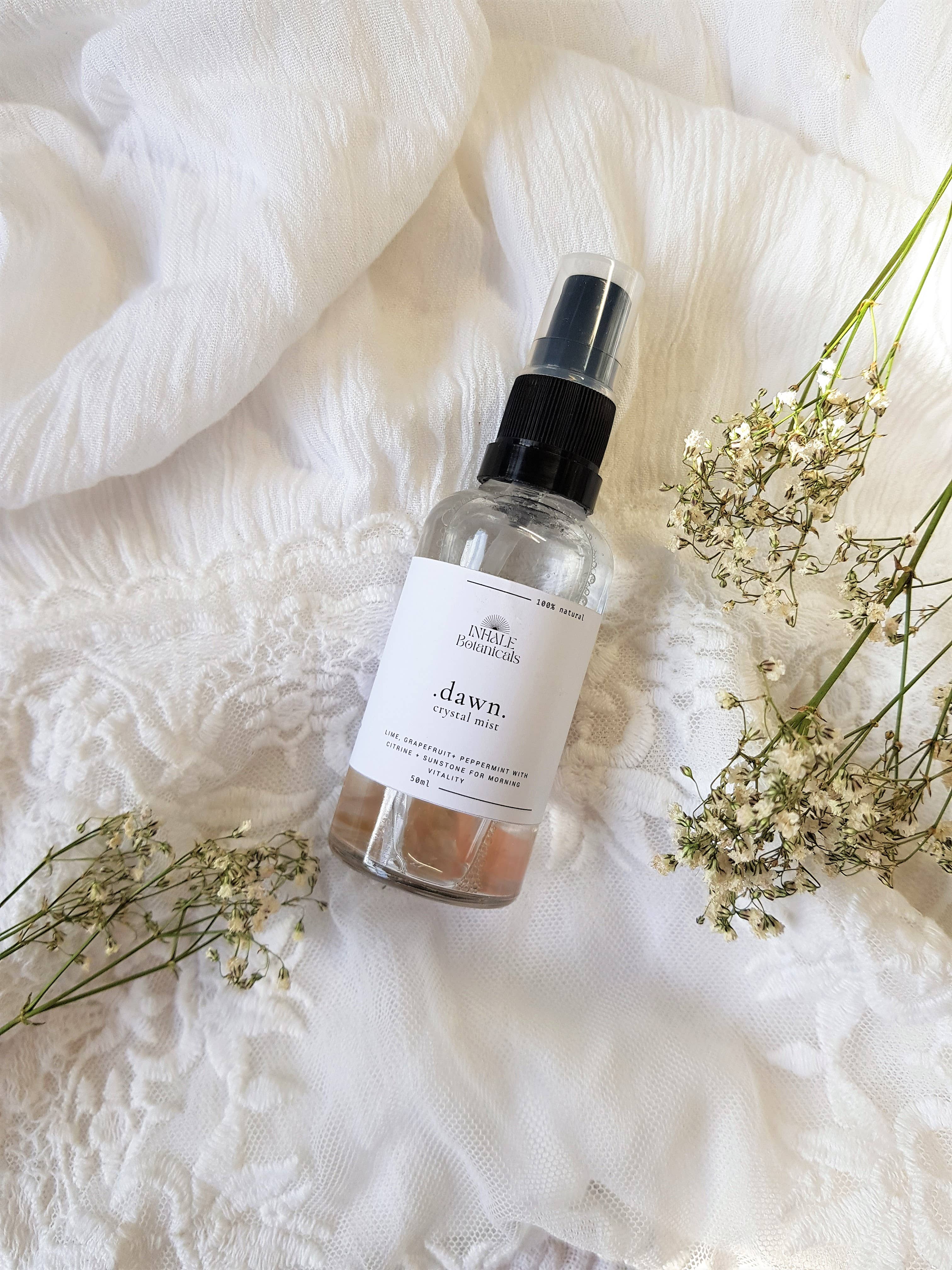 Inhale Botanicals – wholesale Aromatherapy mist – Dawn Crystal Mist, Crystal Infused0