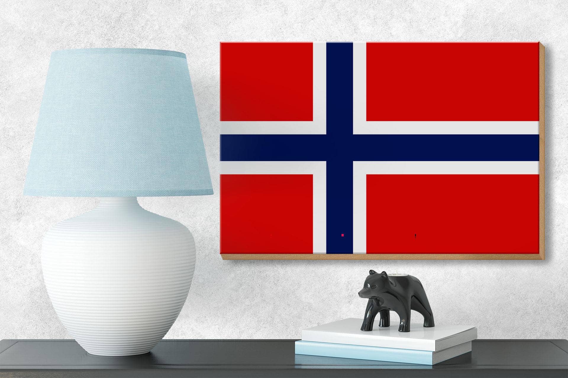 Femer - Wholesale Sign - Flag of Norway wooden sign 18x12cm Flag of Norway2