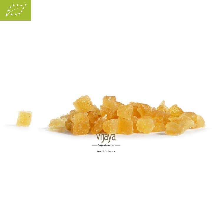 VIJAYA - SAS J.L. BOYERE – Großhandel Getrocknete/dehydrierte Früchte – Kandierte Zitronenrinde-Würfel-Italien-10KG-4x4 mm-Bio*