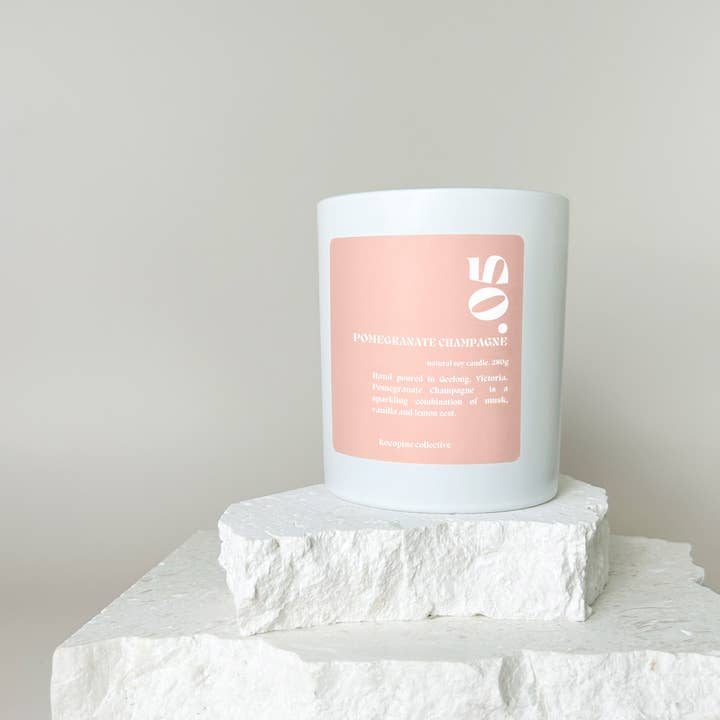 Kocopine Collective - Wholesale Jar/filled candle - Pomegranate Champagne (No.5) | Vanilla + Lemon