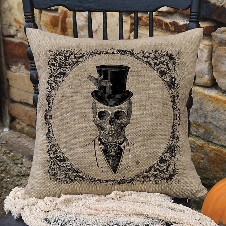 Curiosities His 18x18 Natural Polyester Pillow for wholesale by Heritage Lace