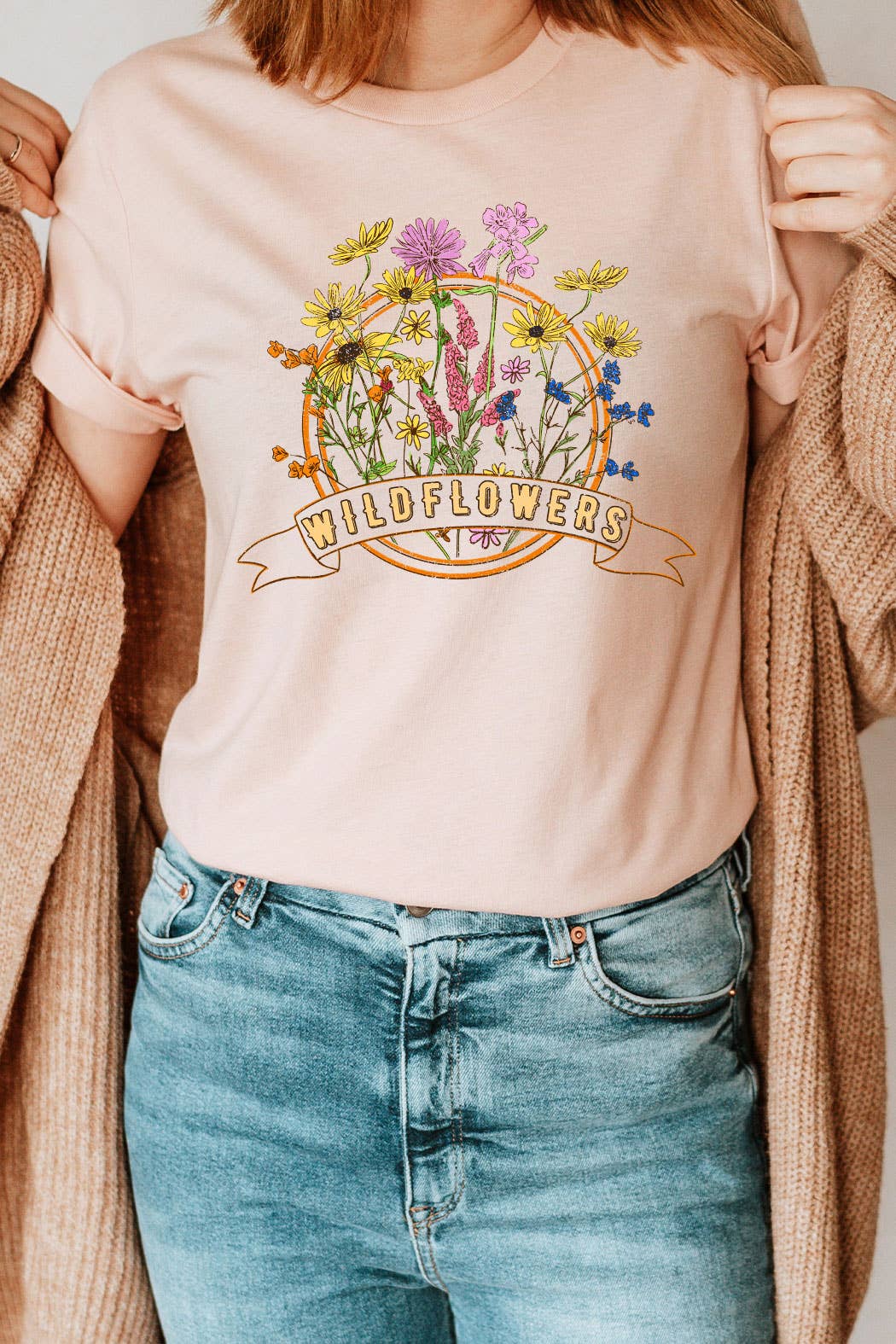 Select Apparel - Wholesale Screen Printed T-Shirt - Women's - Wildflowers Floral Graphic Tee1