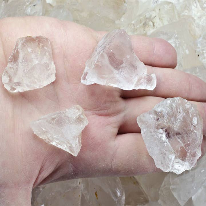 Fantasia Mining - Wholesale Spiritual stone/crystal - Rough Quartz Chunk Crystals - Raw Natural Stones (1 lb)1