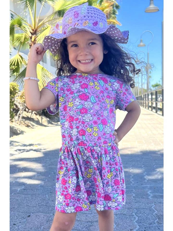 TKD-3983T-AMY56 Sommerkleid für Kleinkinder mit tiefer Taille für den Großhandel von Cutie Patootie Clothing