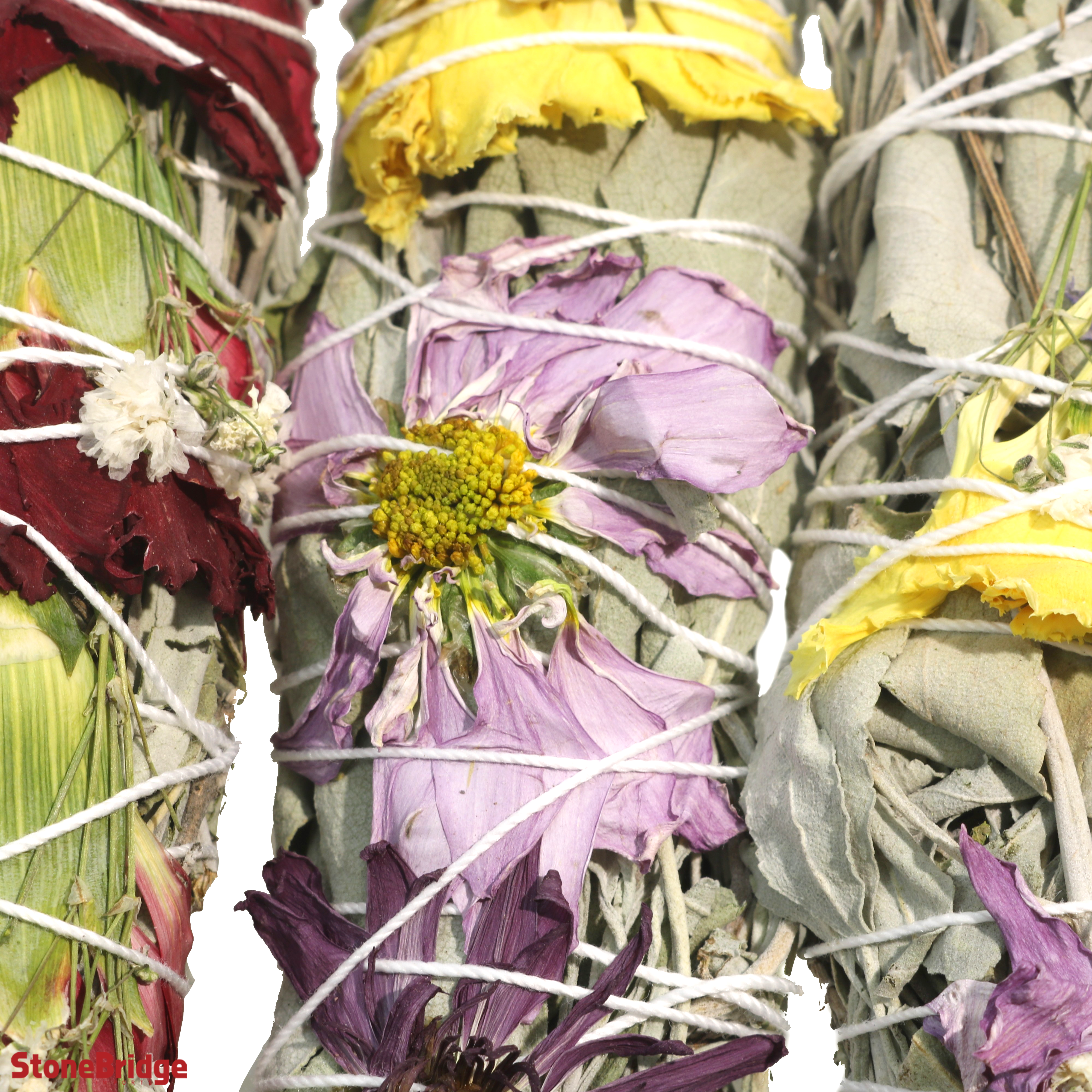 Stonebridge Imports – wholesale Sage bundle – FLOWER POWER!!! Lavender/ Sage Cleansing Stick - Local & Organic - 3 Pack2