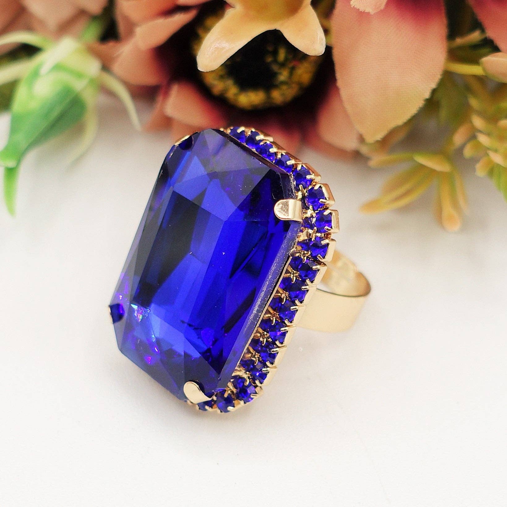 Daemon srls - Wholesale Cocktail/Statement Ring - ARIEL - ANELLO regolabile con pietra sfaccettata e zirconi18