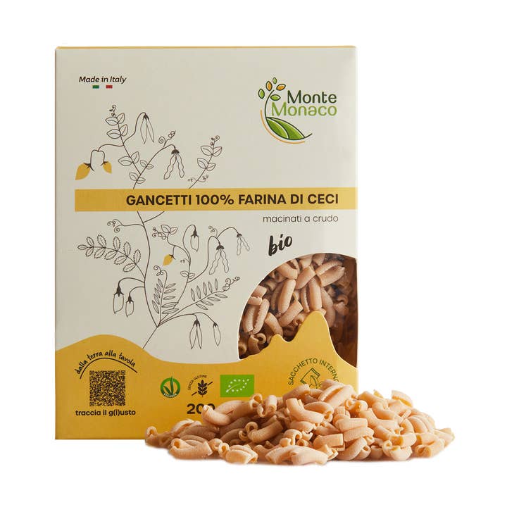 Società Agricola Monte Monaco Srl - Wholesale Pasta - Gancetti 100% Organic Chickpea Flour0