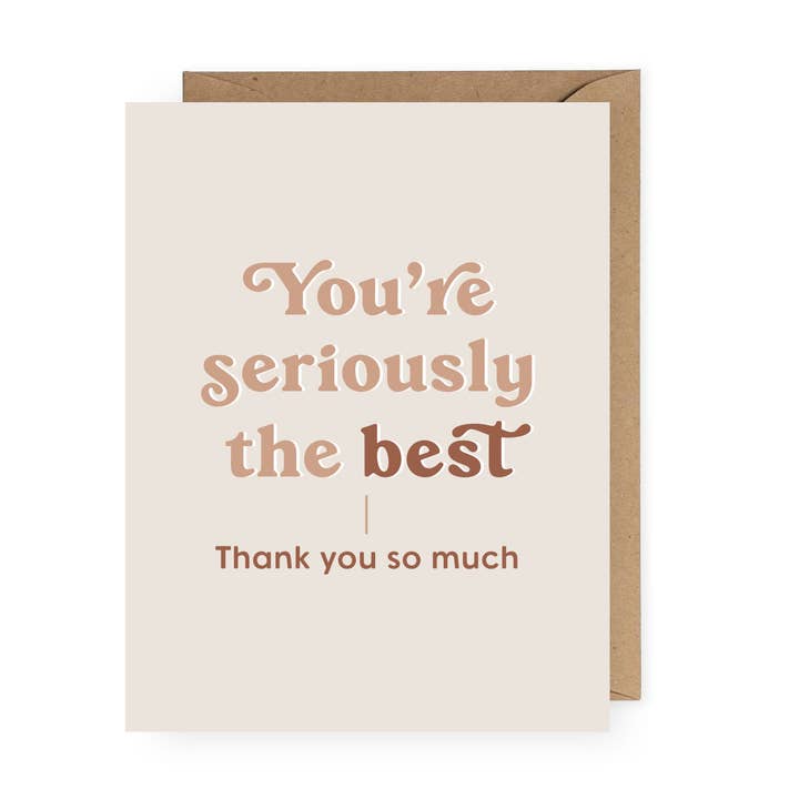 The Anastasia Co - Wholesale Thank You Card - You're Seriously the Best Greeting Card