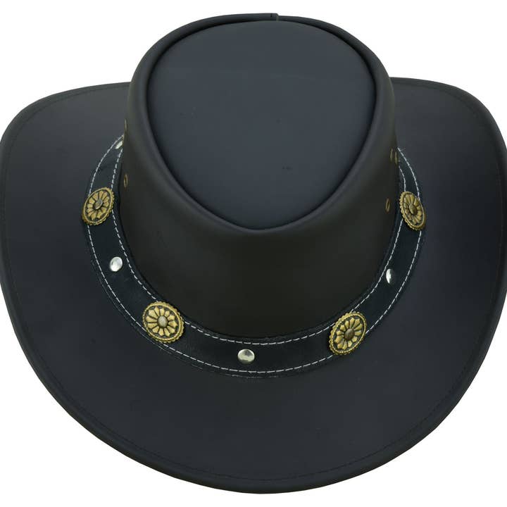 Lesa collection inc - Wholesale Cowboy Hat - Unisex - Capri Leather Hat Water Resistant Leather Cowboy Western Ha1