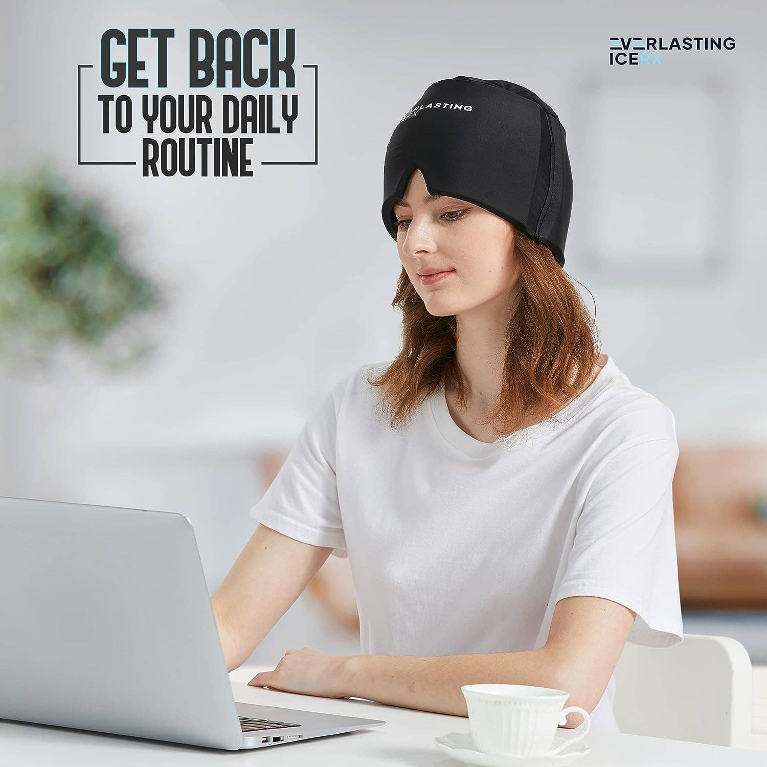 Everlasting Ice RX - Wholesale Hot/Cold Compress - Form Fitting Gel Ice Headache Relief Hat - Cold Therapy Head6