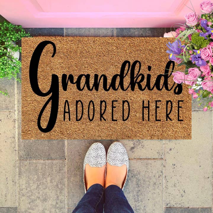 Grandkids Adored Here for wholesale by Walk All Over Me Doormats