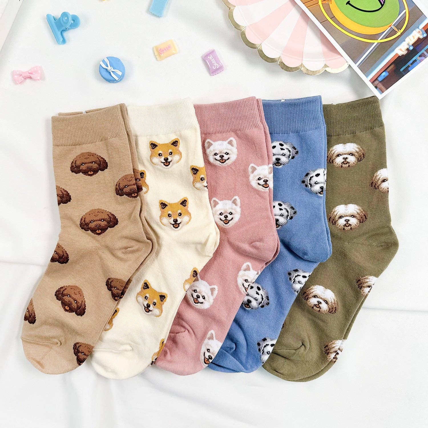 7DAYSSOCKS - Wholesale Socks - Women's - Women's Crew Mini Dogi Socks5