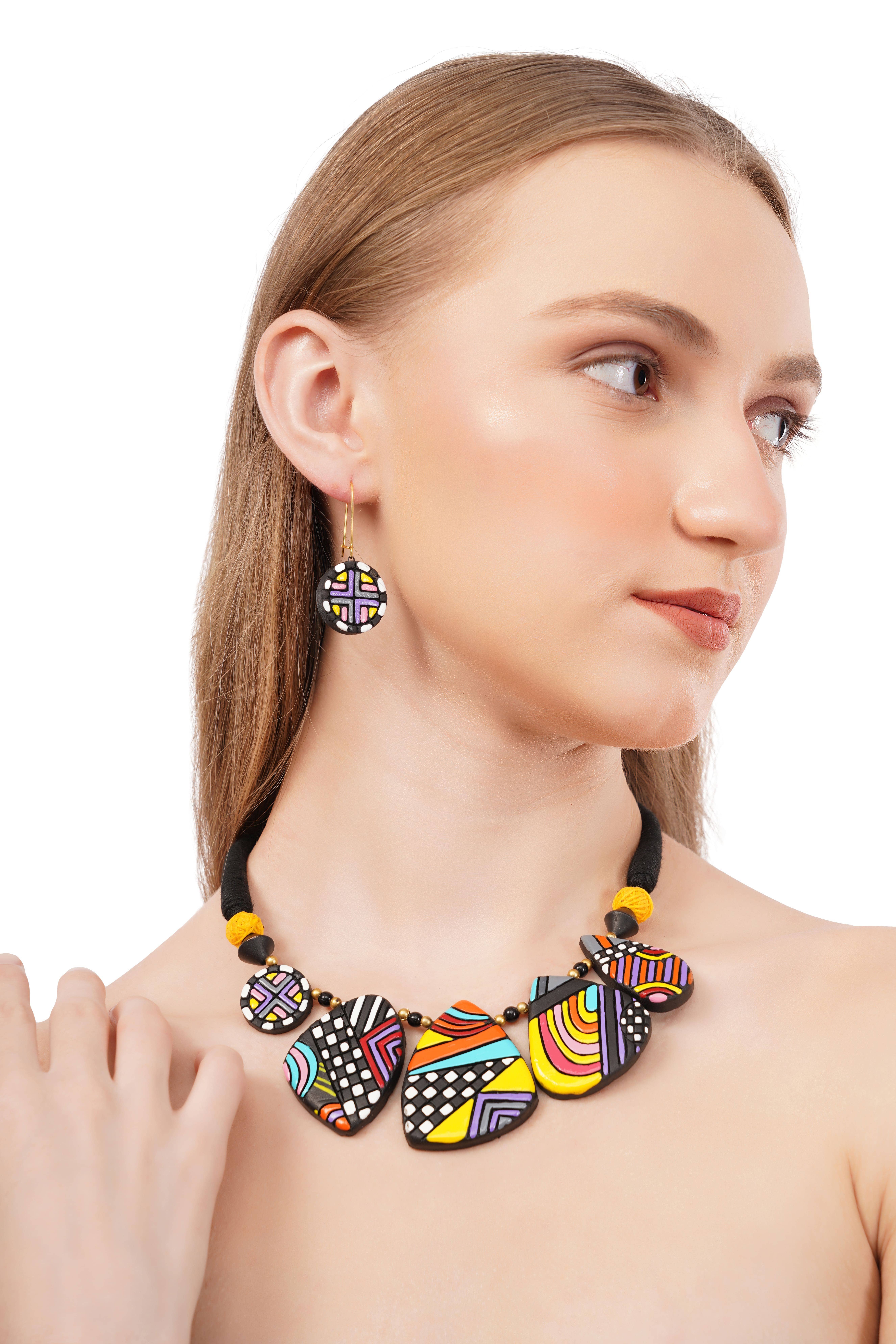 Cordelia Kraft - Wholesale Jewelry Set - Celestial Geometric Set | Clay Jewelry | Colorful Jewelry5