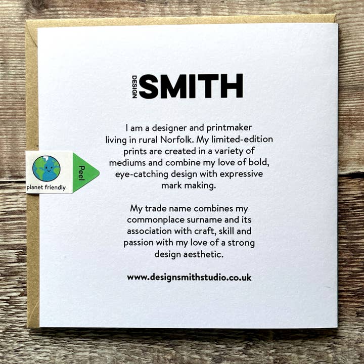 Design Smith - Wholesale Everyday Greeting Card - The Poet - blank greetings card2