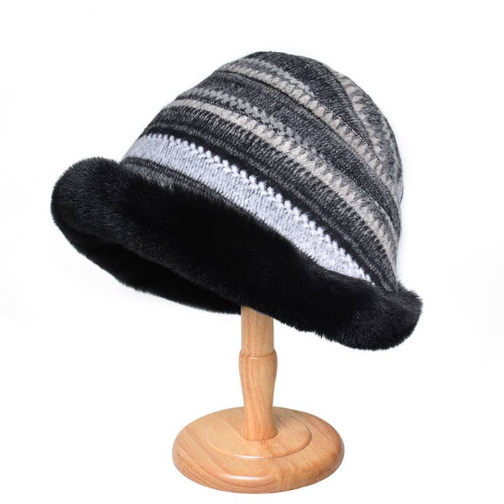 HIDDENBRAND - Wholesale Beanie - Women's - Plush hat warm bucket fleece hat1