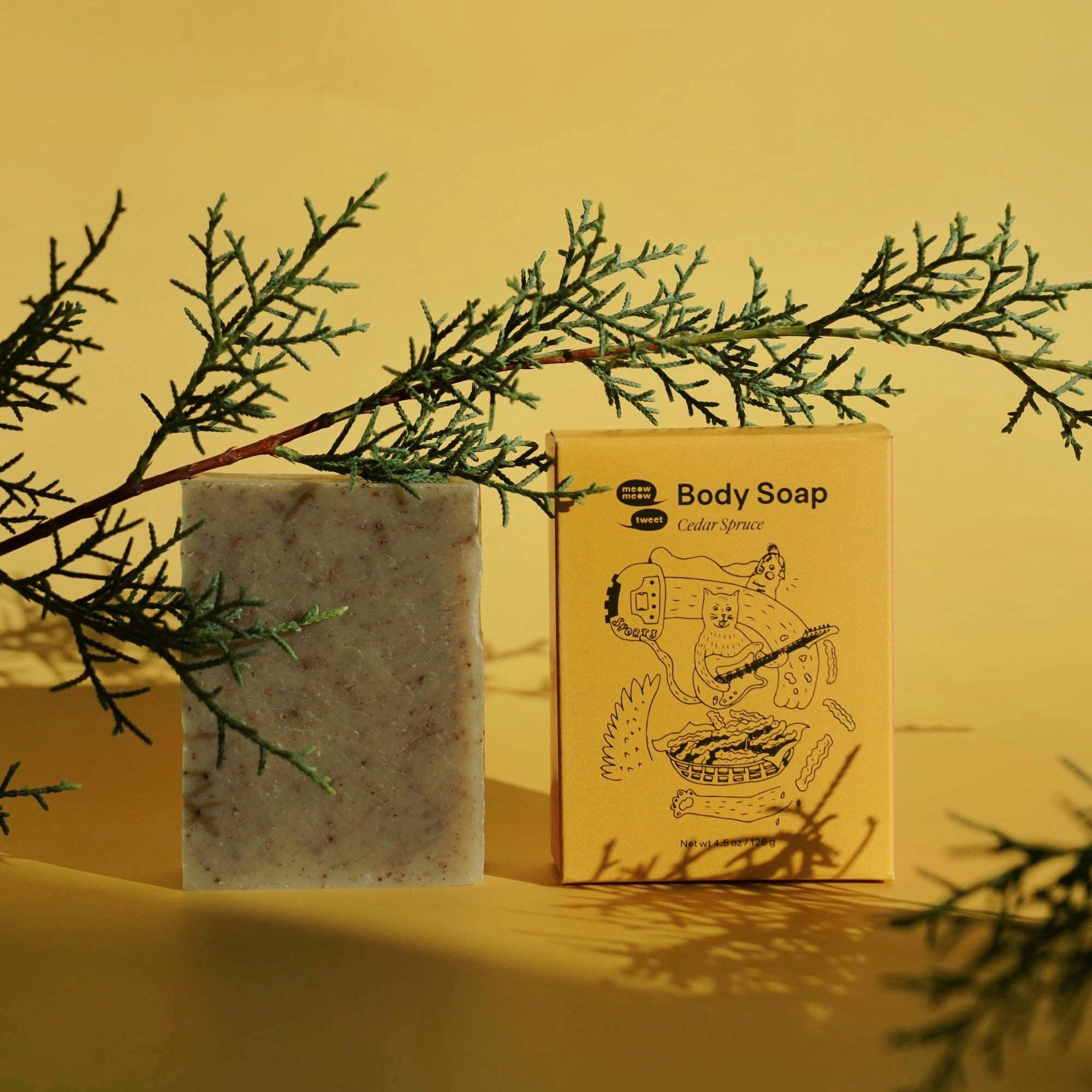Meow Meow Tweet - Wholesale Bar Soap - Cedar Spruce Body Soap1