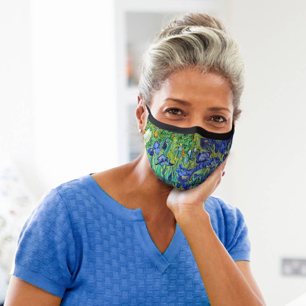 Modgy - Wholesale Protective Face Mask/Shield - Van Gogh Irises Fashion Mask2