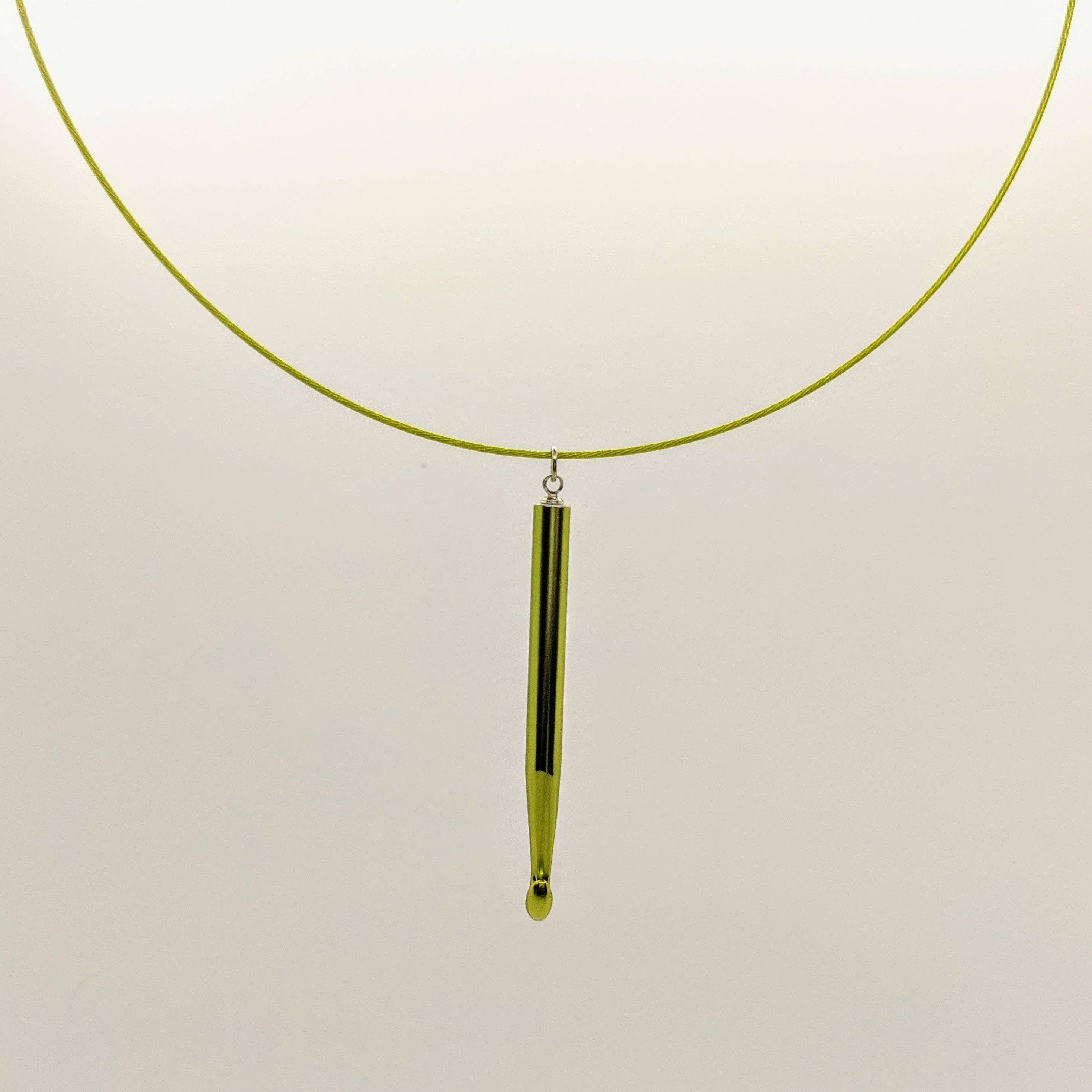 Amy Pfaffman Jewelry - Wholesale Individual Charm/Pendant - Pointed knitting needle pendant on cable3