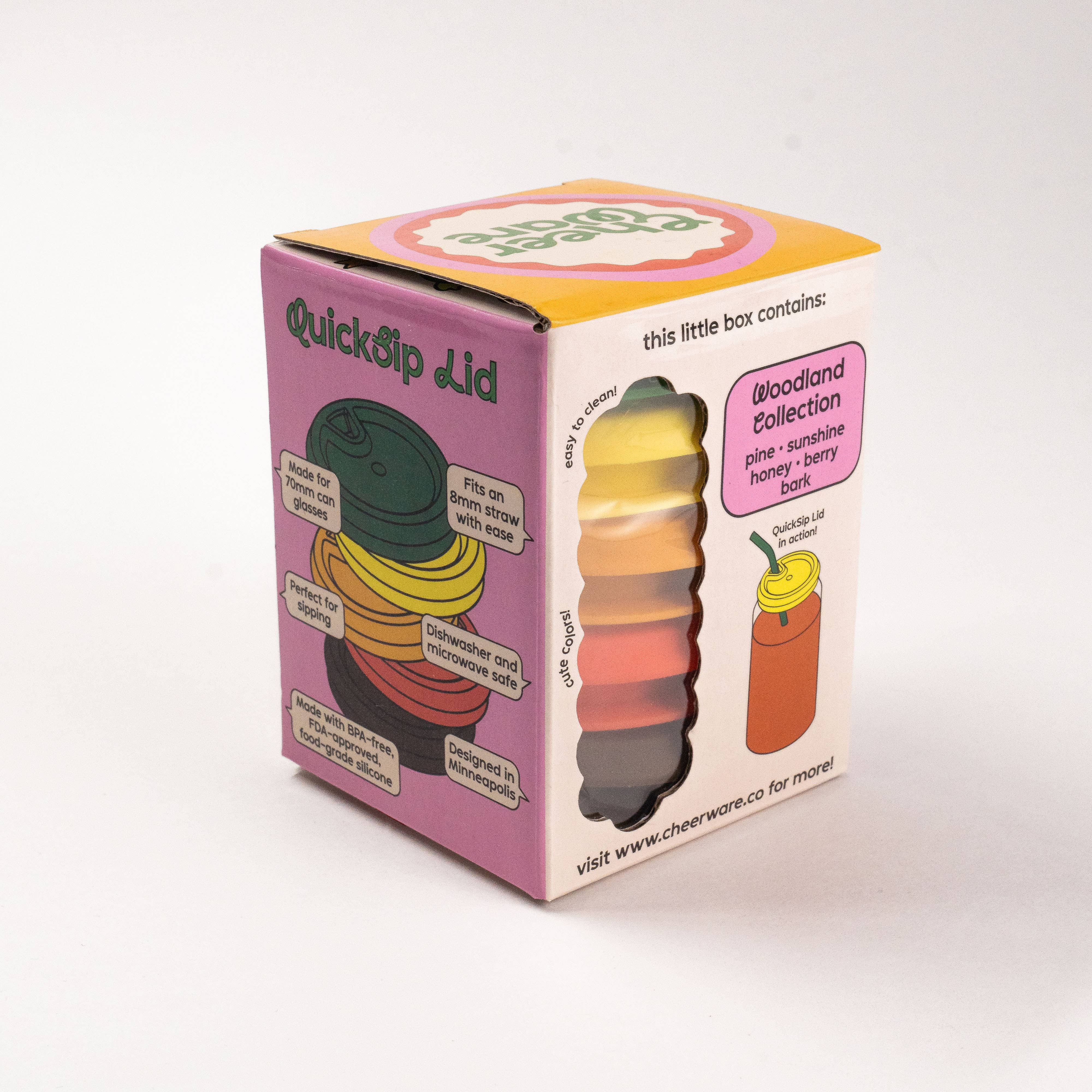 Cheerware - Wholesale Drink lids - QuickSip Lid | Cute Reusable Lid for Can Glasses6